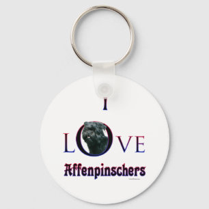 Affenpinscher I Love Key Ring