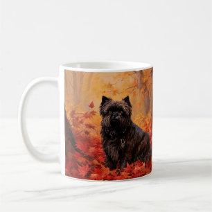 Affenpinscher in Autumn Leaves Fall Inspired Coffee Mug