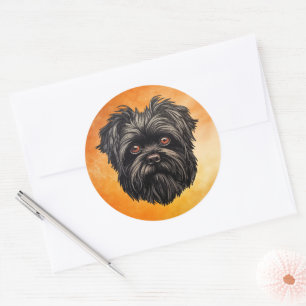 Affenpinscher Monkey Dog Affens Terrier Classic Round Sticker