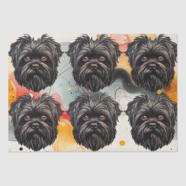 Affenpinscher Monkey Dog Affens Terrier Tissue Paper (Front)
