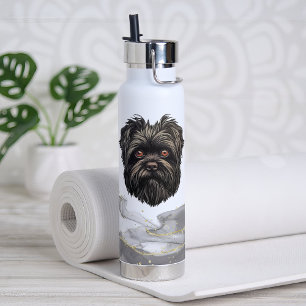 Affenpinscher Monkey Dog Affens Terrier Water Bottle
