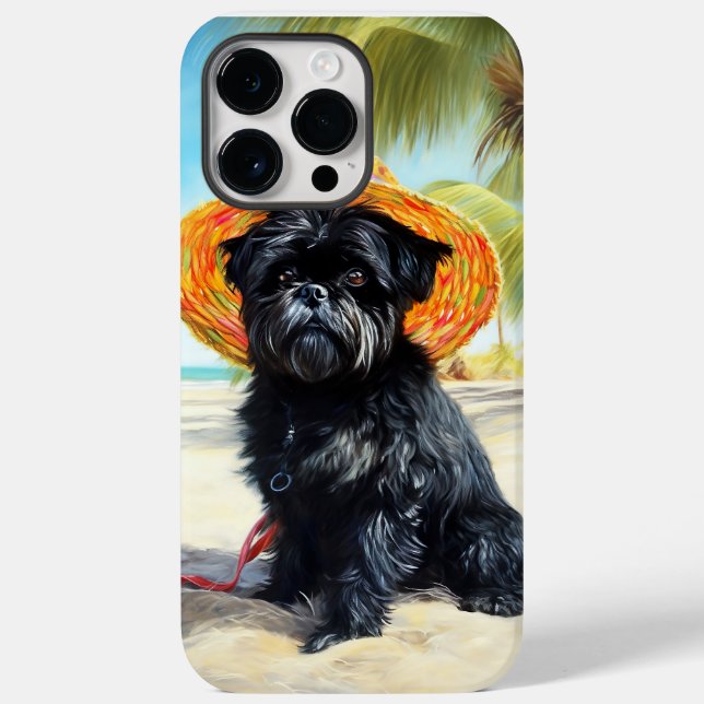 Affenpinscher on Beach, summer gift for dog lovers Case-Mate iPhone Case (Back)