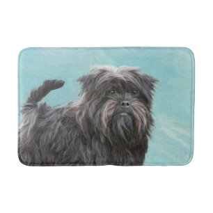Affenpinscher Painting - Cute Original Dog Art Bath Mat