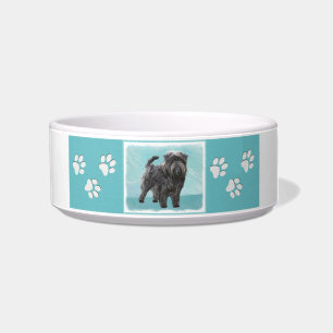 Affenpinscher Painting - Cute Original Dog Art Bowl