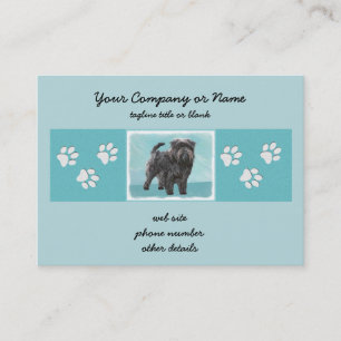 Affenpinscher Painting - Cute Original Dog Art Business Card