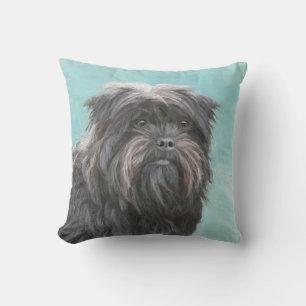 Affenpinscher Painting - Cute Original Dog Art Cushion