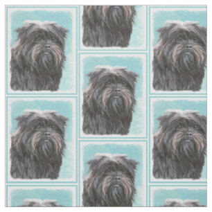 Affenpinscher Painting - Cute Original Dog Art Fabric