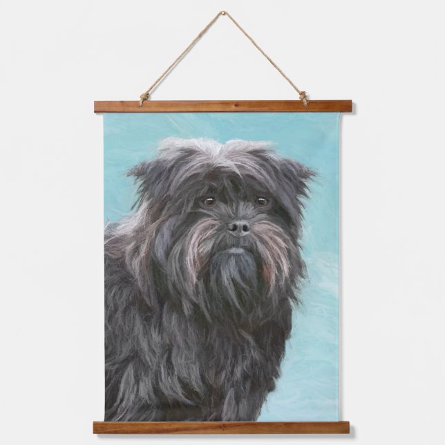 Affenpinscher Painting - Cute Original Dog Art Hanging Tapestry (Front)
