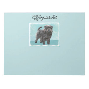 Affenpinscher Painting - Cute Original Dog Art Notepad