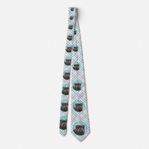 Affenpinscher Painting - Cute Original Dog Art Tie