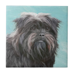Affenpinscher Painting - Cute Original Dog Art Tile