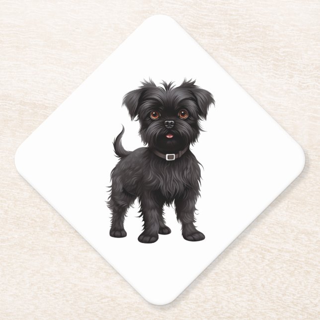 Affenpinscher Paper Coaster (Front)
