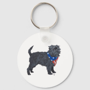 Affenpinscher Patriotic Key Ring