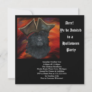 Affenpinscher Pirate Invitation