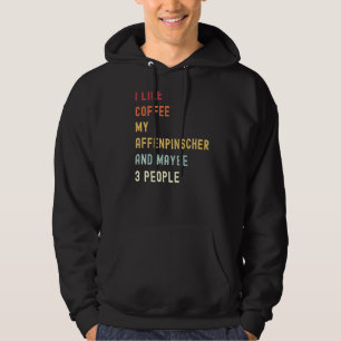 Affenpinscher Retro Dog And Coffee Hoodie