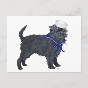 Affenpinscher Sailor Postcard