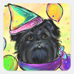 Affenpinscher square sticker