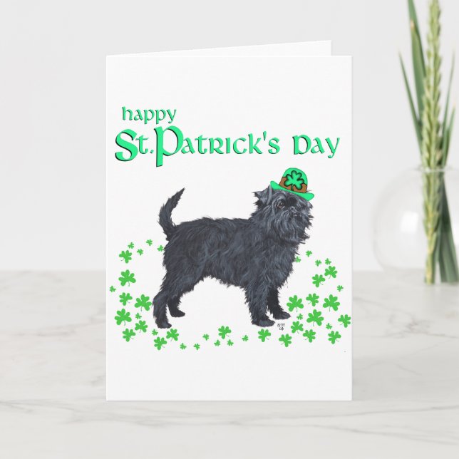 Affenpinscher St Patricks Day Card (Front)
