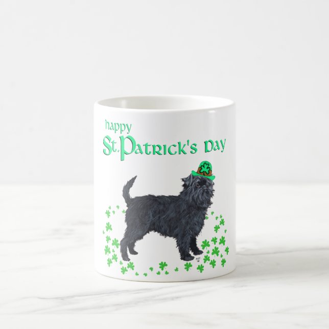 Affenpinscher St Patricks Day Coffee Mug (Center)