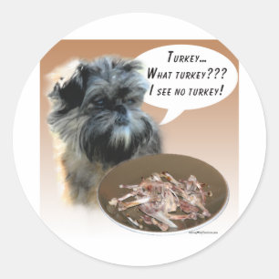 Affenpinscher Turkey Classic Round Sticker