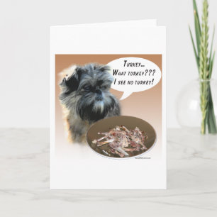 Affenpinscher Turkey Holiday Card