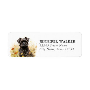 Affenpinscher Watercolor Dog Return Address Labels