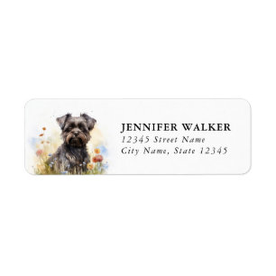 Affenpinscher Watercolor Dog Return Address Labels