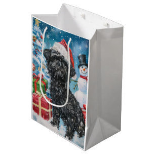 Affenpinscher Winter Wonderland Christmas Joy Medium Gift Bag