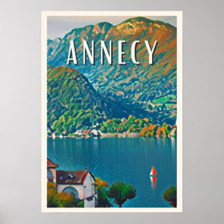 Affiche Annecy Photo Vintage Poster