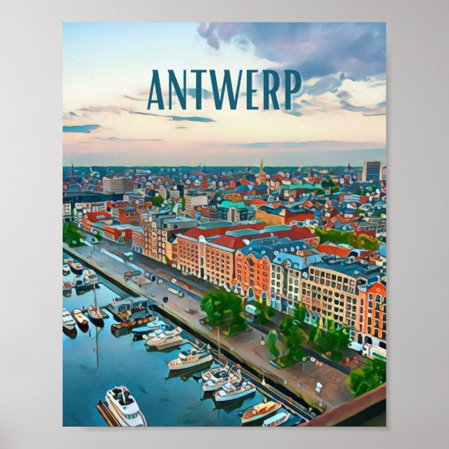 Affiche Anvers Belgique Photo Vintage  Poster (Front)
