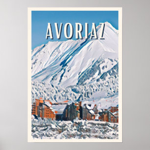 Affiche Avoriaz Station de ski  Poster