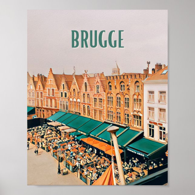 Affiche Bruges Belgique Photo Vintage  Poster (Front)