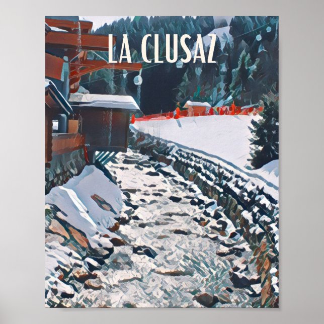 Affiche La Clusaz Station de ski  Poster (Front)
