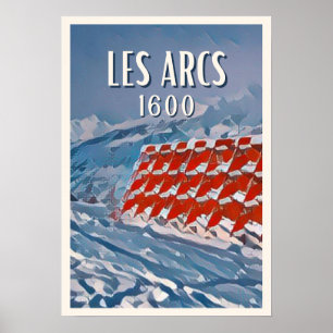 Affiche Les Arcs 1600 Station de ski  Poster
