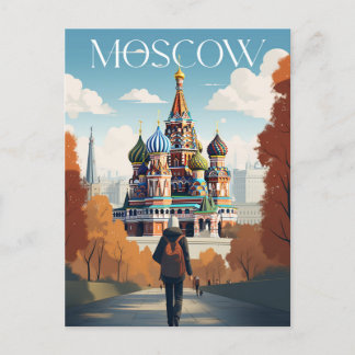 Affiche - Moscow - Russia -Saint Basil's Cathedral Postcard