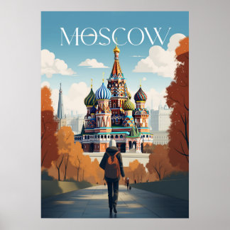 Affiche - Moscow - Russia -Saint Basil's Cathedral Poster