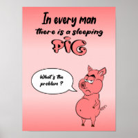 Affiche Ronchon le cochon