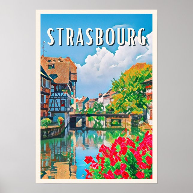 Affiche Strasbourg Photo Vintage  Poster (Front)