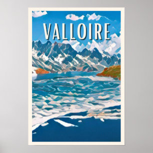 Affiche Valloire Station de ski Poster
