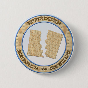 Affikomen Search and Rescue 6 Cm Round Badge