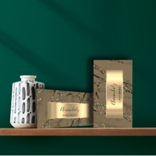 Affiliate Marketing Consulting Gold Glitter Marble Business Card