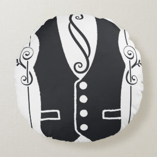 Affiliated With The Hustlers Round Cushion