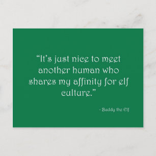 Affinity for Elf culture Postcard