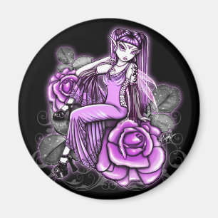 "Affinity"  Pink Valentines Day Rose Fae Magnet