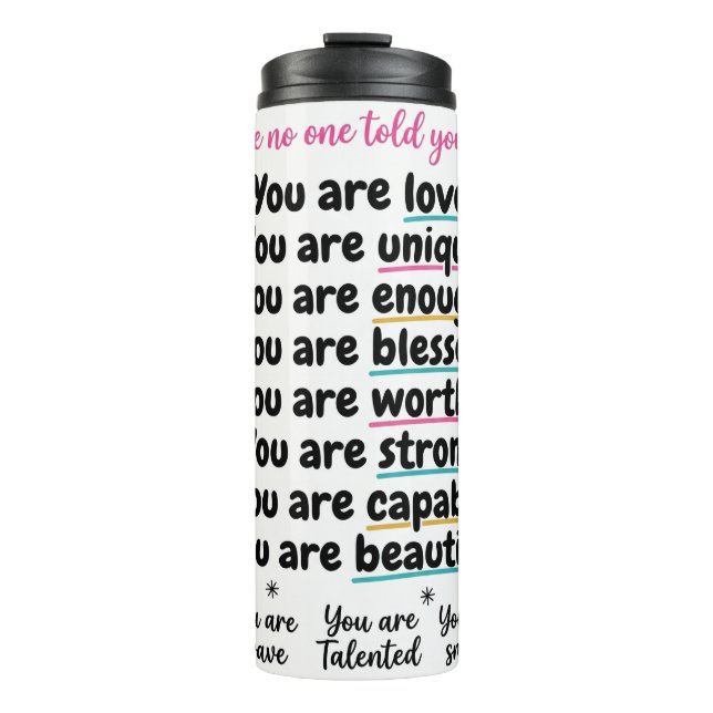Affirmation Butterfly wrap Thermal Tumbler (Front)