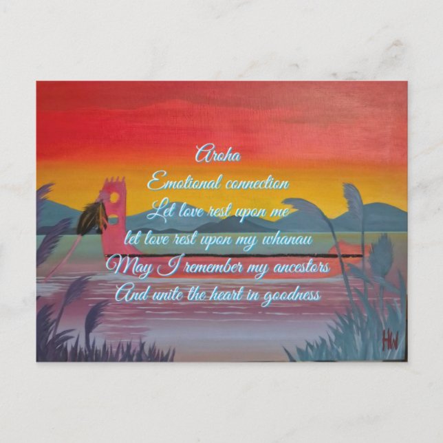 Affirmation card aroha (love) (Front)