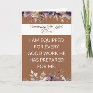 Affirmation card mental wellness for her - Beige
