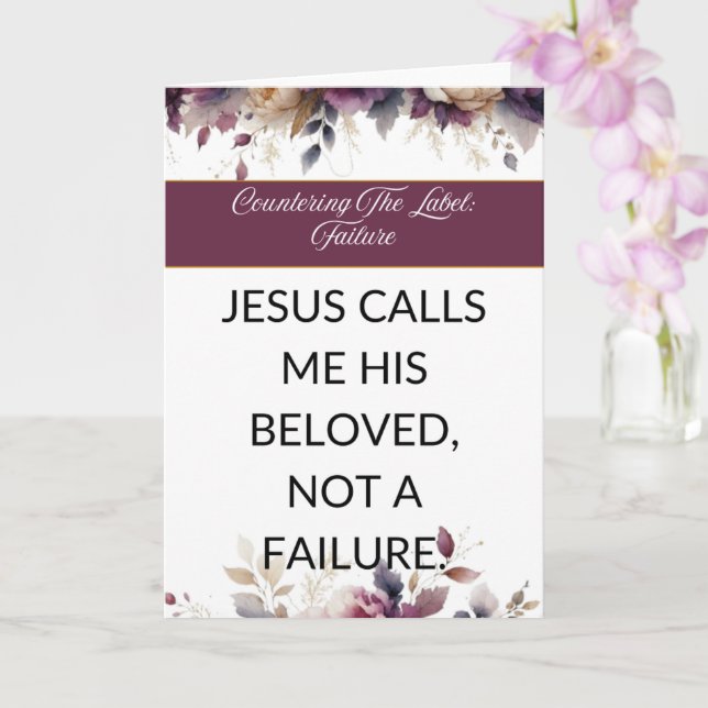 Affirmation card mental wellness for her - White  (Orchid)