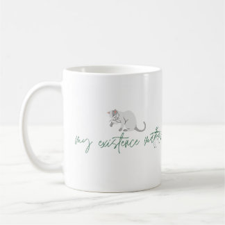 Affirmation Cat Mug, "My Existence Matters" Coffee Mug