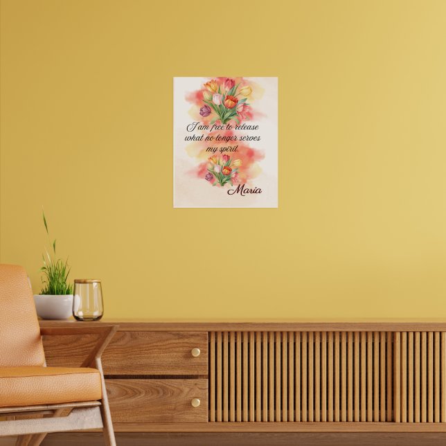 Affirmation Faith: I Am Free To Release  Poster (Living Room 2)